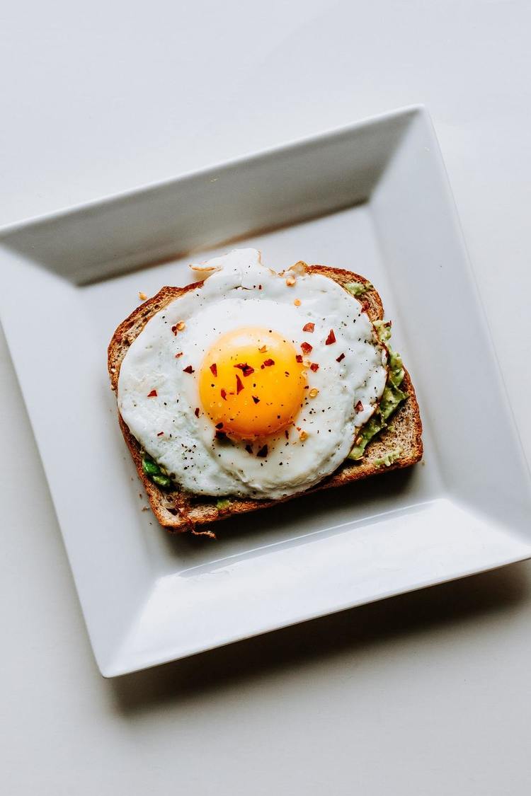 Eggs Recipe - Open Faced Fried Egg Sandwich