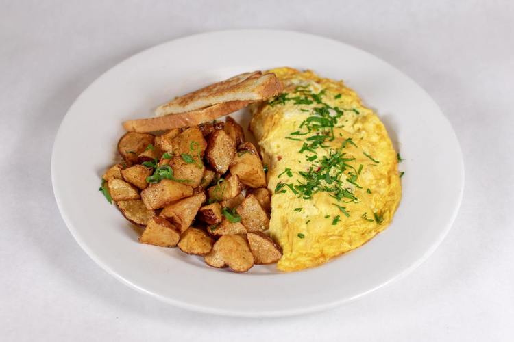 Cheese Omelette with Home Fries - Omelette Recipe
