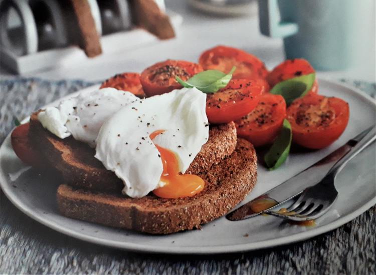 Poached Eggs with Cherry Tomatoes - Poached Egg Recipe