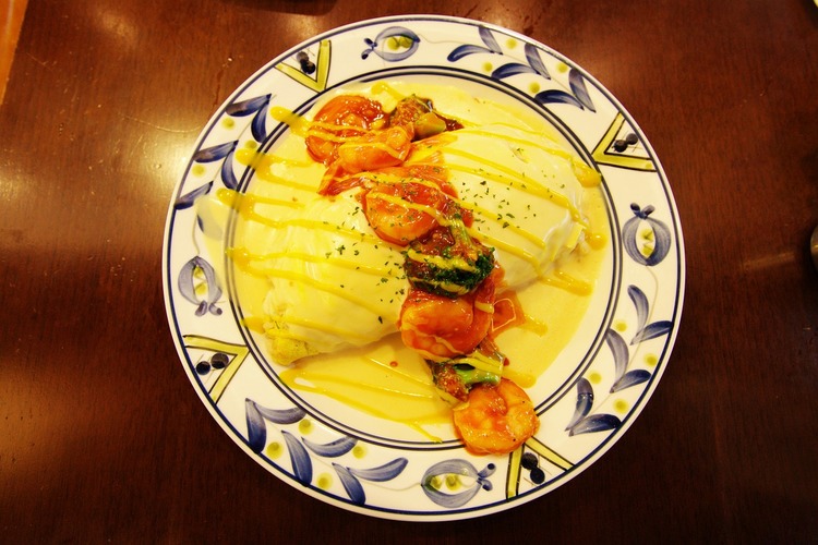 Omelette Recipe - Creamy Cheese Omelette with Shrimp