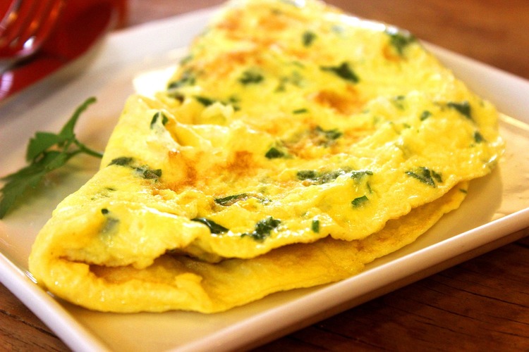 Omelette Recipe - Spinach Egg Omelet