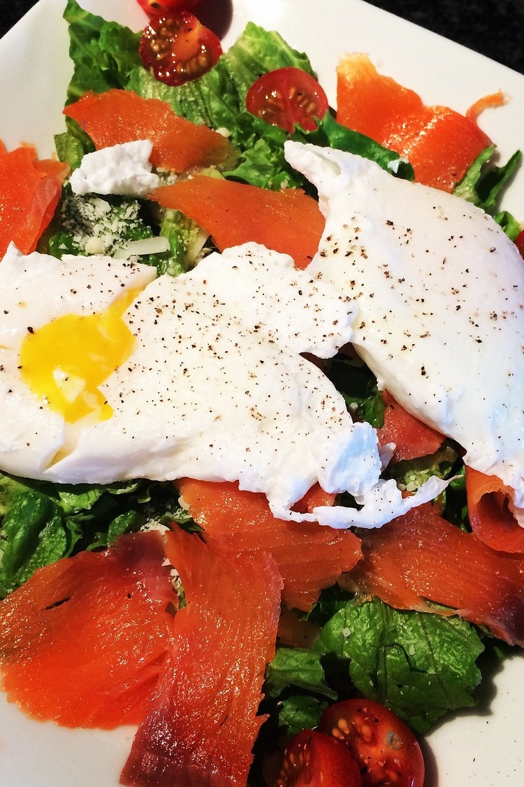 Eggs Recipe - Poached Eggs and Smoked Salmon Salad